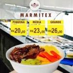 Marmitex Grande c/ Divisria 1200 ml (Famlia)